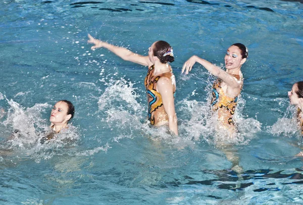 Synchronizované plavání — Stock fotografie