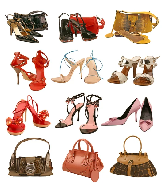 Zapatos y colección de bolsas —  Fotos de Stock