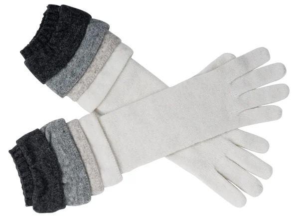 White woolen gloves — Stock Photo, Image