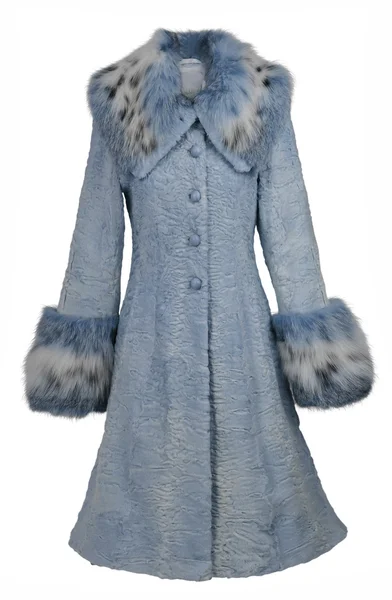 Manteau de fourrure bleu — Photo