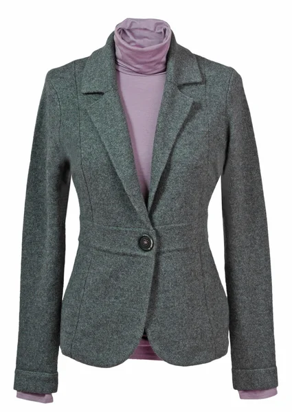 Серый пиджак для деловых женщин — стоковое фото