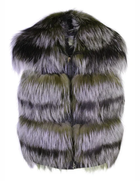 Gray fur waistcoat — Stock Photo, Image