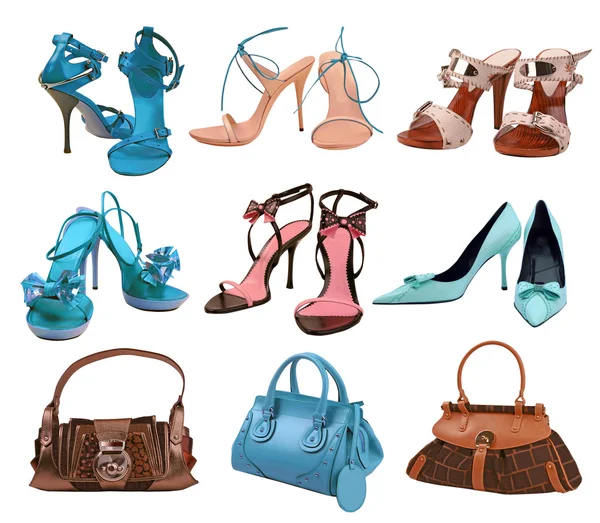 Collezione di scarpe e borse — Foto Stock
