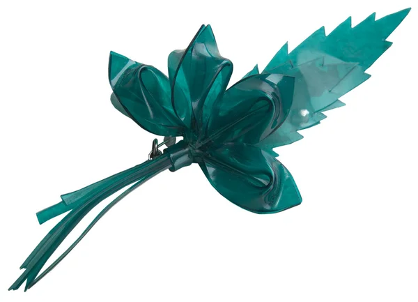 Bunga kain biru diisolasi pada latar belakang putih — Stok Foto