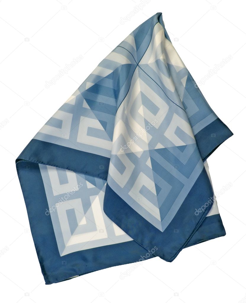 Blue ornament scarf