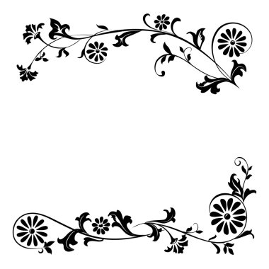 elements for design flowers and ornaments floral clipart