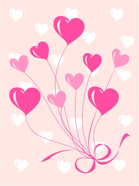 Greeting or invitation card with heart — Stock Vector