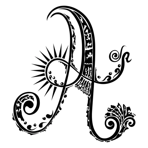 Первоначальная буква А на белом фоне — стоковый вектор