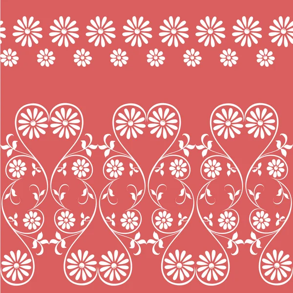 Vettore vorticoso elementi decorativi floreali ornamento. Bordo del tessuto, materiale — Vettoriale Stock