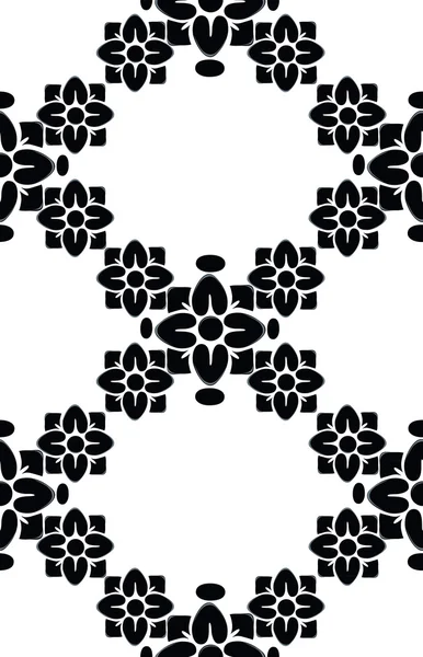 Bezszwowy wzór kwiatowy na białym tle — Wektor stockowy
