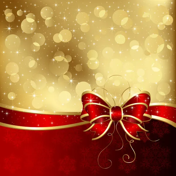 Vánoční přání s lukem — Stockový vektor