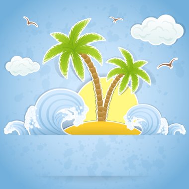 Palm island clipart