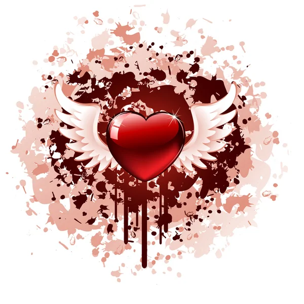 Grunge Saint-Valentin — Image vectorielle