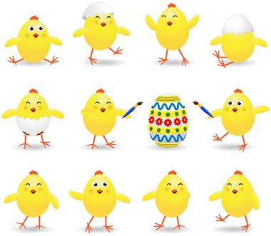 Easter chicks clipart