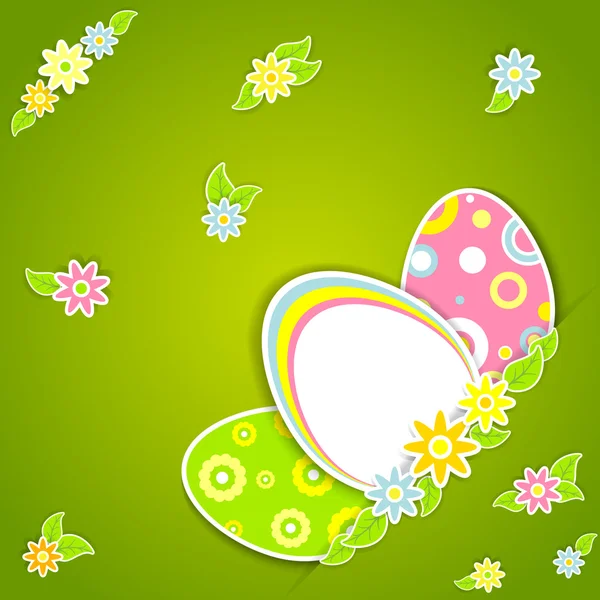 Carte de Pâques en papier — Image vectorielle