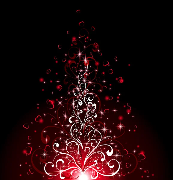 Dark background with hearts — Stock Vector