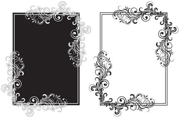 黑色和白色的帧 — 图库矢量图片