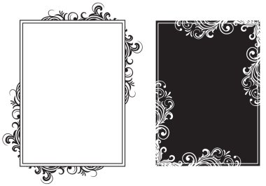 White and black frames clipart