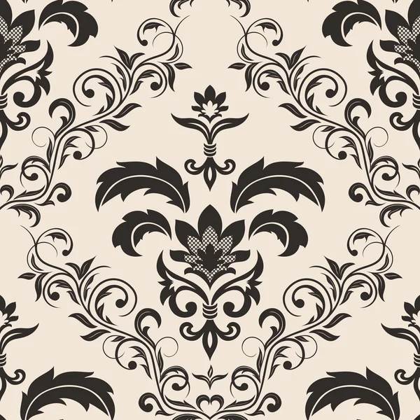 Seamless gothic floral wallpaper — Wektor stockowy