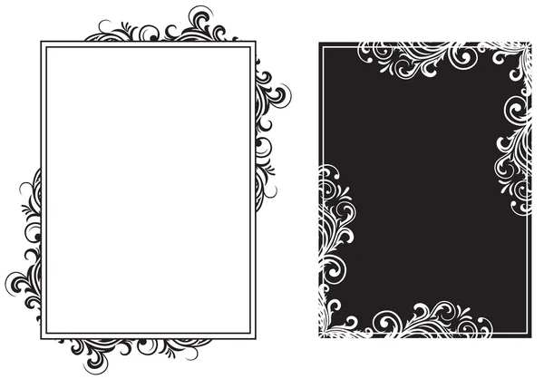 Witte en zwarte frames — Stockvector