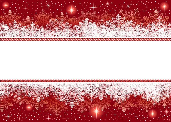 Fond de Noël de flocons de neige et étoiles — Image vectorielle