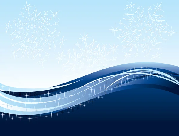 Fond de flocons de neige — Image vectorielle