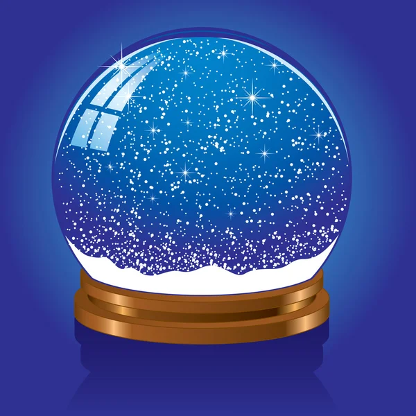 Snow globe with stars — Stock Vector