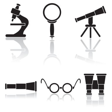 Set of black icons clipart
