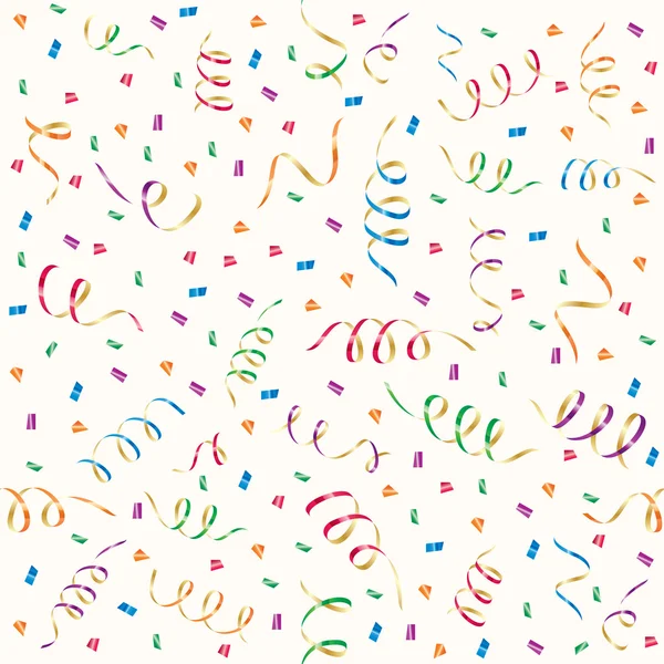 Banderoles et confettis multicolores — Image vectorielle