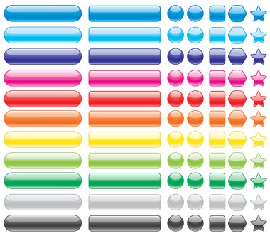 Colored buttons clipart