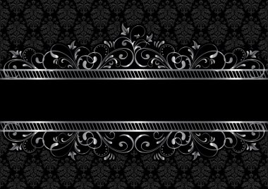 Black background with frame clipart