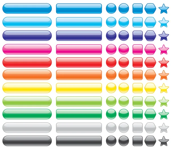 Χρωματιστά κουμπιά — Διανυσματικό Αρχείο