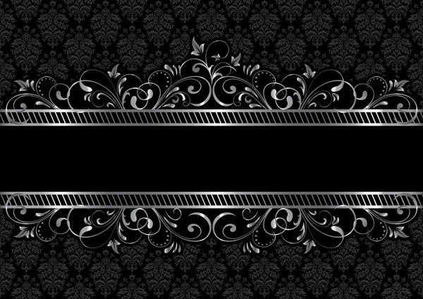 Fond noir avec cadre — Image vectorielle