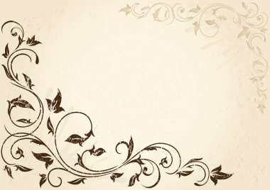 Grunge floral background clipart