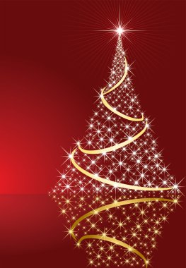 Shining Christmas tree clipart