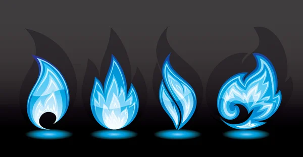 Flamme bleue — Image vectorielle