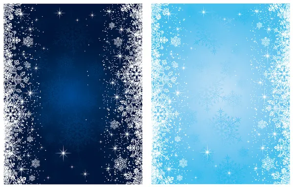 Рождественский фон со звездами и снежинками — стоковый вектор