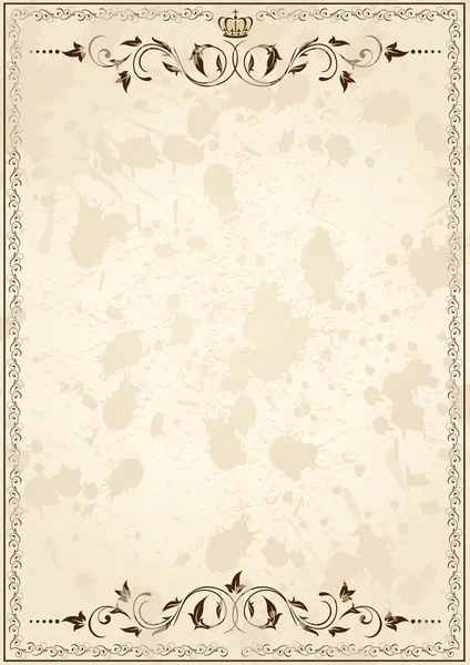 Old grunge paper with frame — Stock Vector