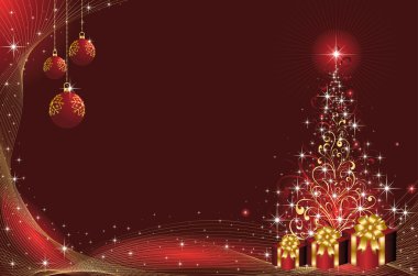 Christmas background with stars clipart