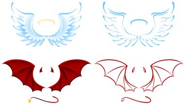 Angel and Devil clipart