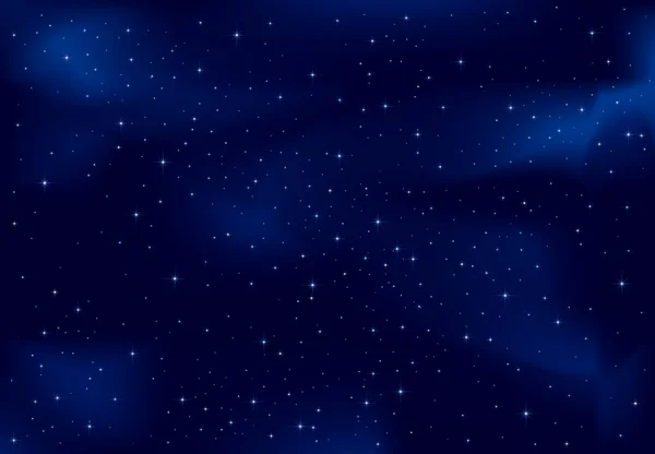 Cielo estrellado azul — Vector de stock