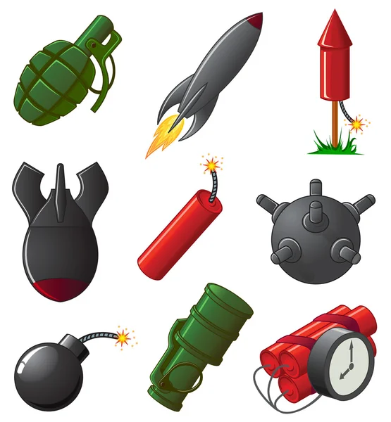 Serie di icone esplosive — Vettoriale Stock