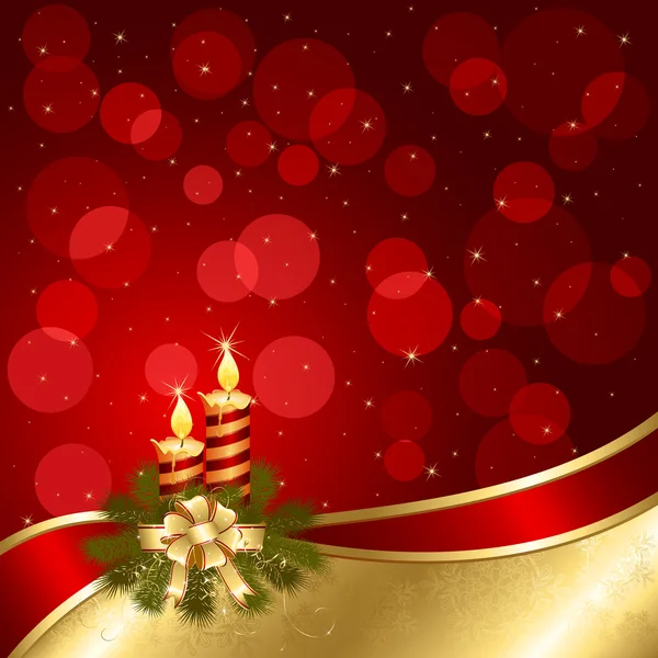 Fond de Noël avec des bougies — Image vectorielle
