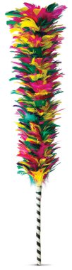Colorful feather duster clipart