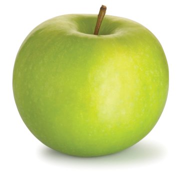 lezzetli yeşil elma izole kırpma p ile beyaz bir arka plan üzerinde