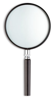 Magnifying glass isolated on a white background clipart