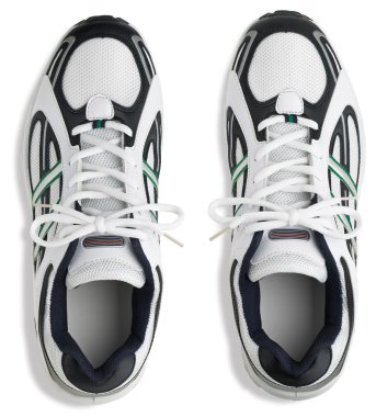 A pair of unbranded training shoes isolated on a white backgroun clipart