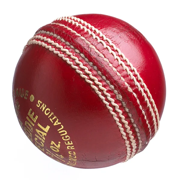 stock image Cricket ball on white