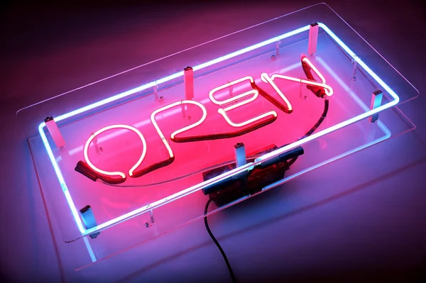 stock image Open neon sighn