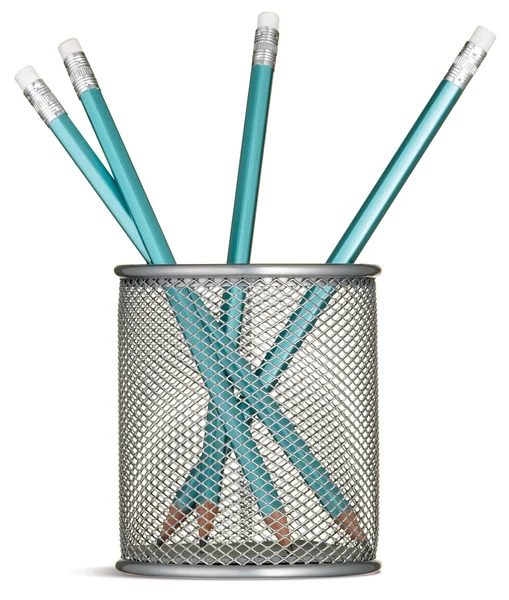 Kalem üzerinde beyaz izole tel penpot — Stok fotoğraf